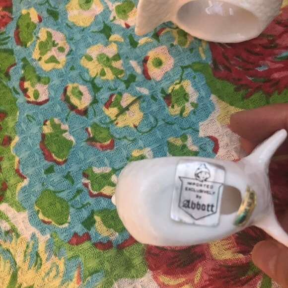 Abbott Turkey Napkin Rings or Holders White Ceramic - Picture 2 of 3